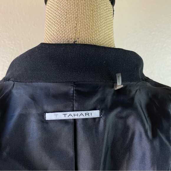 T Tahari Women Blazer Suit Jacket Classic Formal Work Jacket Black Size 8 - Picture 10 of 12